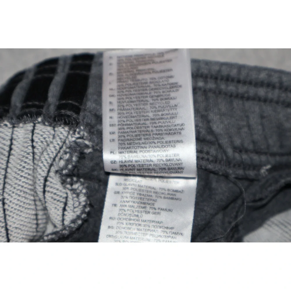 Adidas Sweatpants Mens Medium Gray Black 3-Stripe Joggers Gym Workout